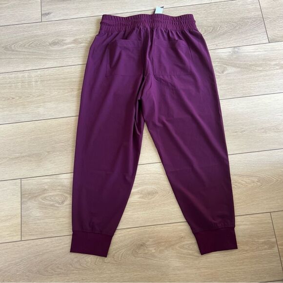 Women's Burgundy Jogger Pants - Picture 3 of 8
